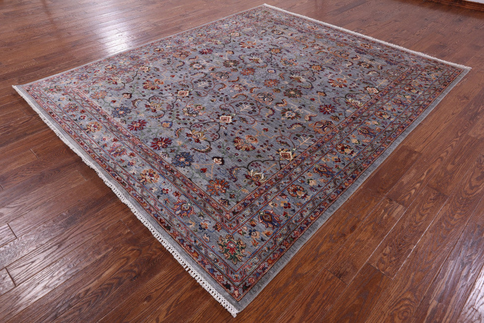 8' 1" X 9' 8" Hand Knotted Persian Tabriz Wool Rug - Q12908