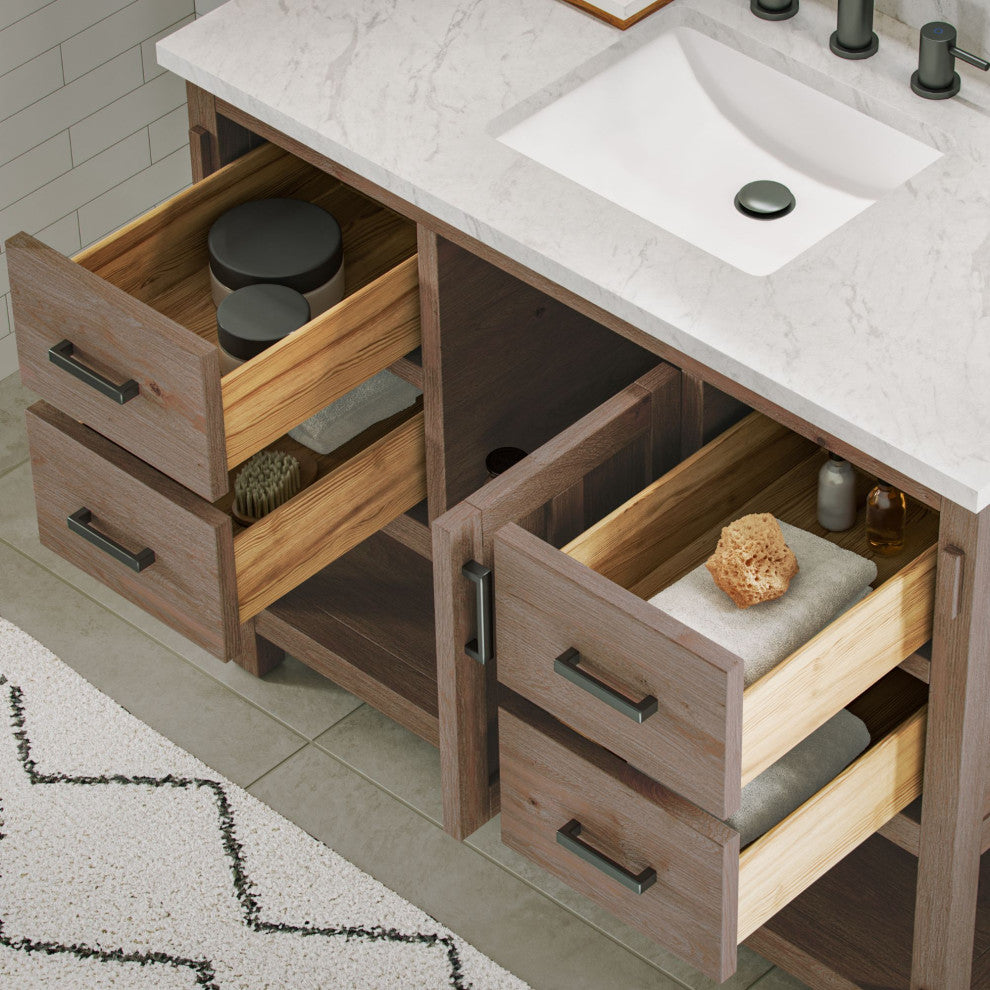 The Betsy Bathroom Vanity, Brown, 42", Single Sink, Freestanding