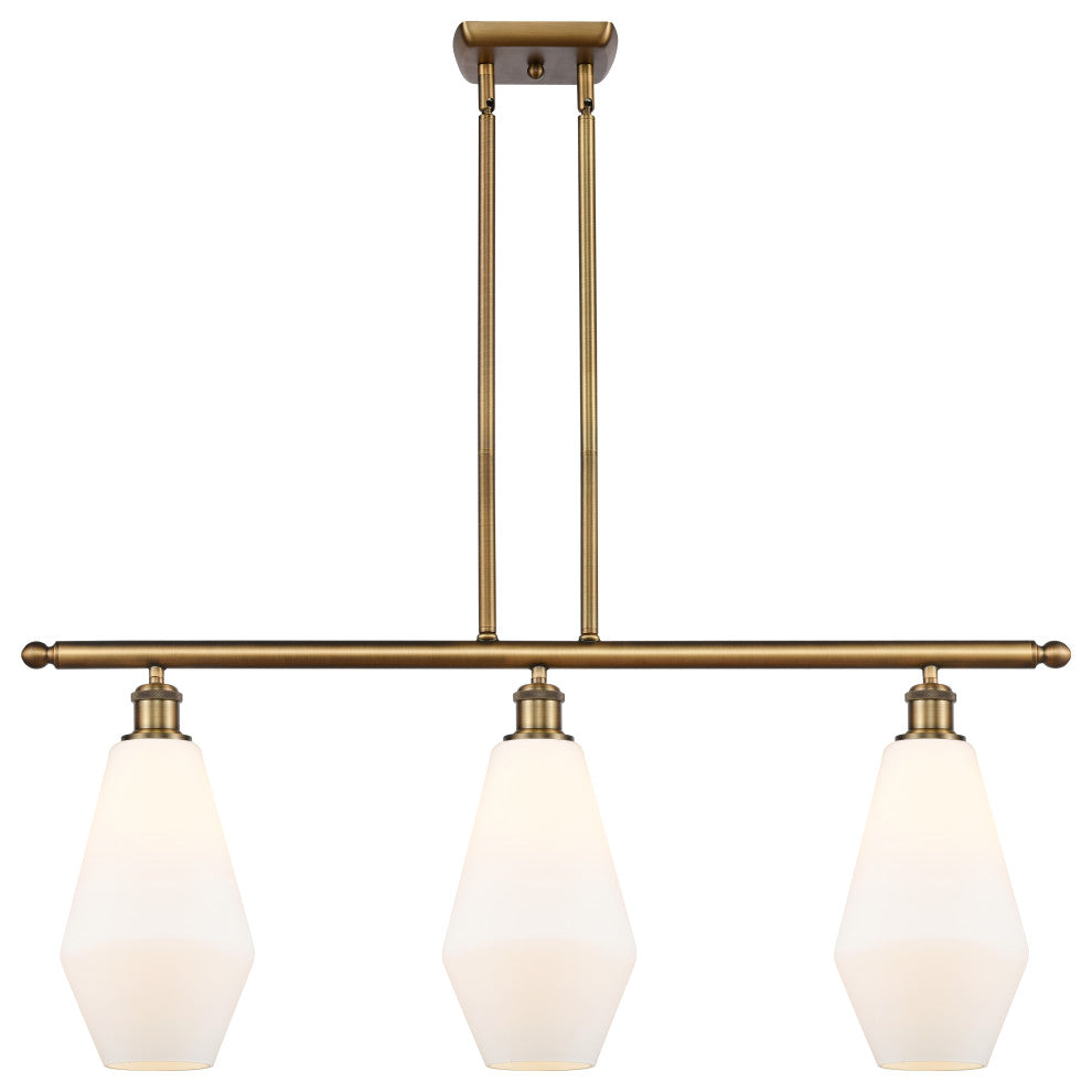 Innovations Cindyrella LED Island Light 516-3I-BB-G651-7-LED, Brushed Brass