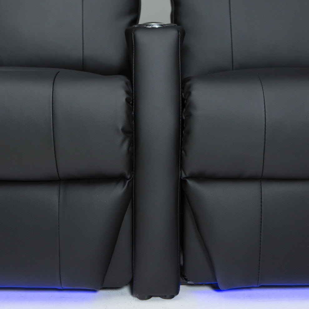 Seatcraft Sienna Home Theater Seating, Black, Row of 2