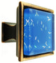 Blue Iridescent Comet Crystal Glass Oil Rubbed Bronze Madison Classic Knob