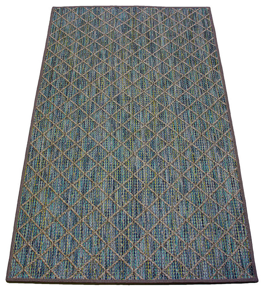 Trinidad Area Rug, Indoor/Outdoor, Carpet, Runner, Mat, Tidal Lagoon, Round 11'