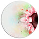 Beautiful Pink Sunflower Watercolor, Flowers Round Metal Wall Art, 36"