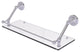Prestige Regal 24" Floating Glass Shelf with Gallery Rail, Polished Chrome