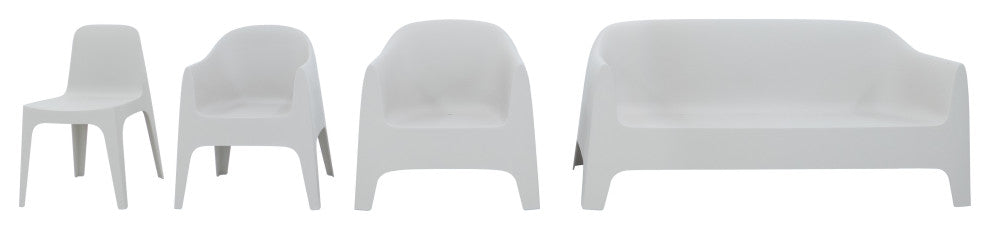 Vondom Solid Indoor/Outdoor Lounge Chair (Set of 2), White