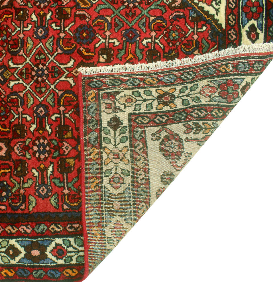 Fine Vintage Distressed Lahori Rust/Ivory Runner, 3'10 x 12'11