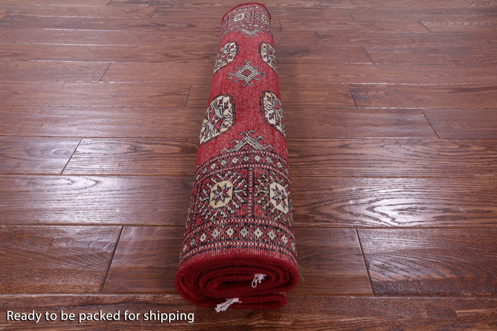 Hand Knotted Signed Silky Bokhara Wool Rug 3' 1" X 5' 2" - Q13804