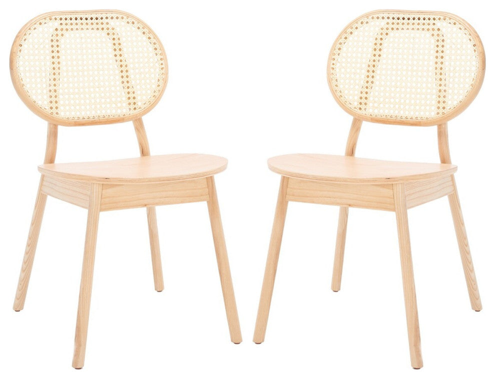 Safavieh Couture Kristianna Rattan Back Dining Chair, Natural