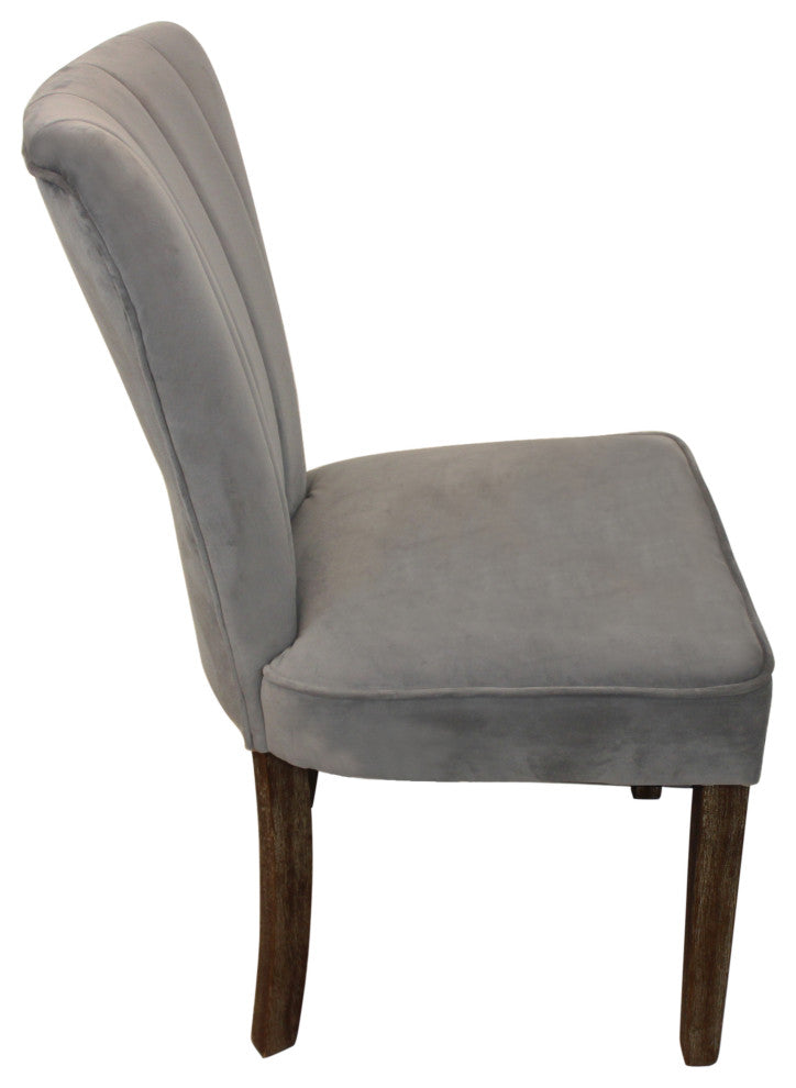 Jay 7-Piece Set With 60" Round Dining Table and 6 Upholstered Chairs, Mink
