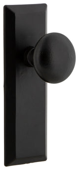 Ageless Iron Keep Plate Double Dummy With Keep Knob, Black Iron