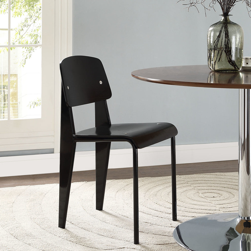 Cabin Dining Wood Side Chair, Black