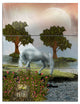 "White Horse and Green Trees" Metal Wall Art, 3 Panels, 28"x36"