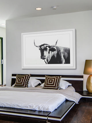 Marmont Hill, "Steer Face" Framed Painting Print, 24x16