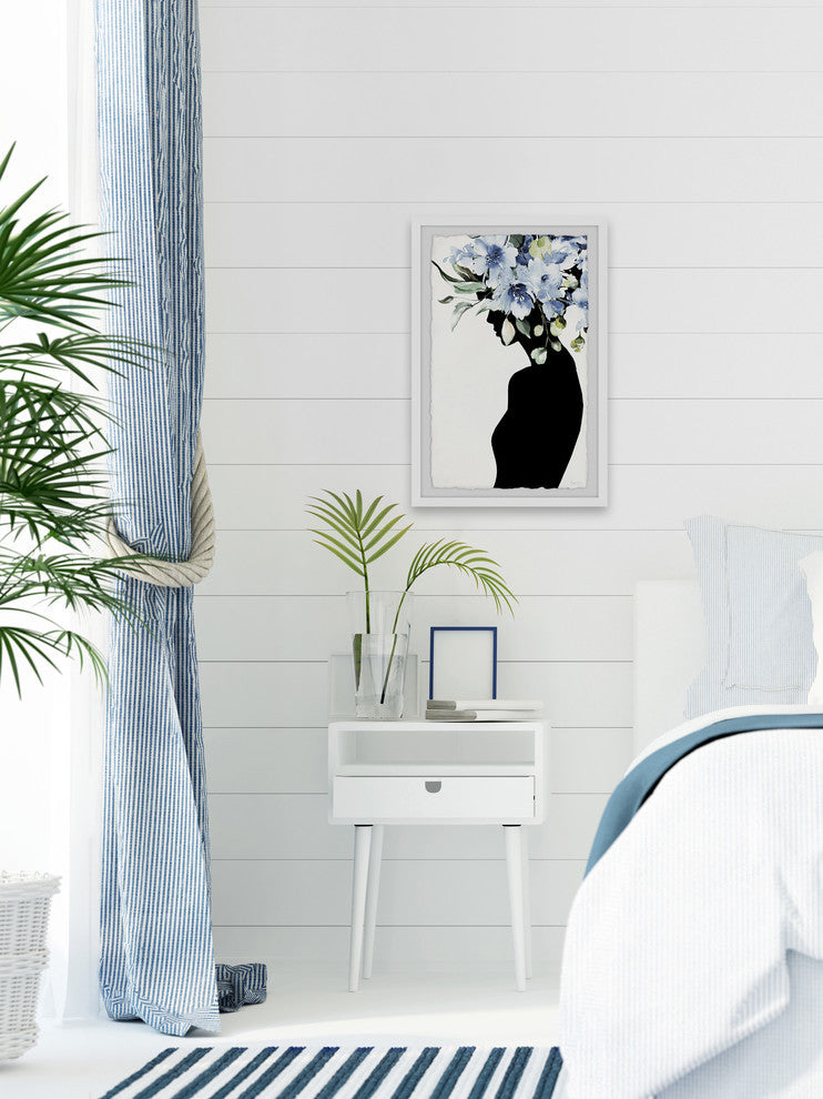 "Blooming Blues" Framed Painting Print, 24"x36"