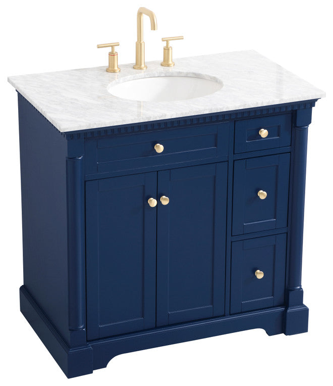 Home Living 36" Single Bathroom Vanity, Blue