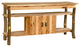 Hickory Log TV Stand with Doors, All Hickory