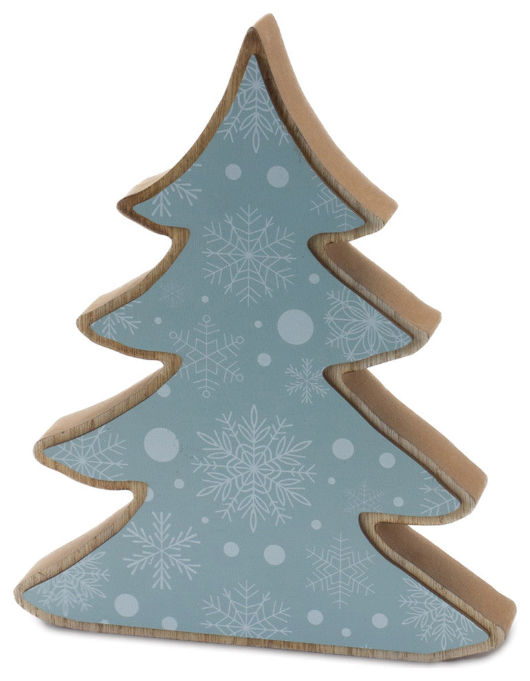 Wood Pine Tree Decor, Set of 2