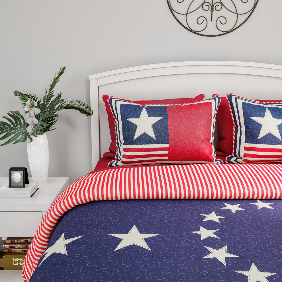 LHC Glory Bound Americana Flag Bed Set, Twin Xl