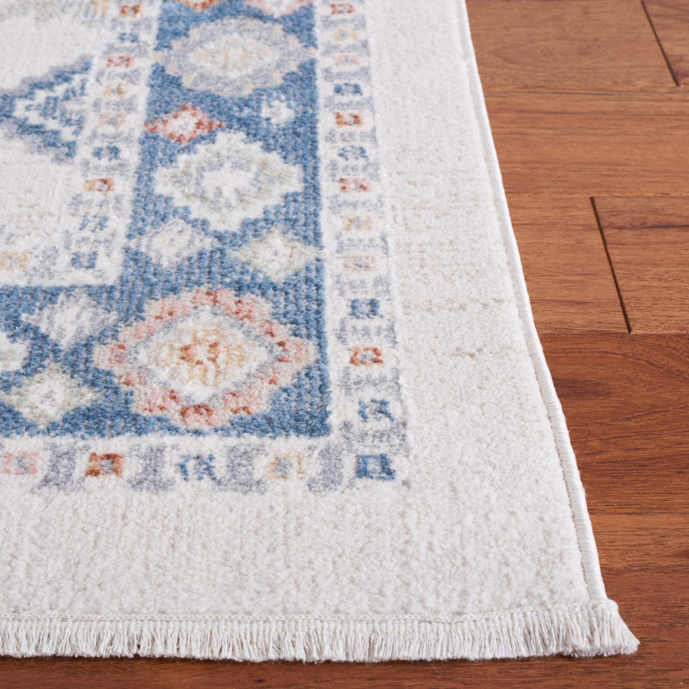 Safavieh Blair Machine-Washable Collection BLR218 Rug, Beige/Blue, 4'x6'