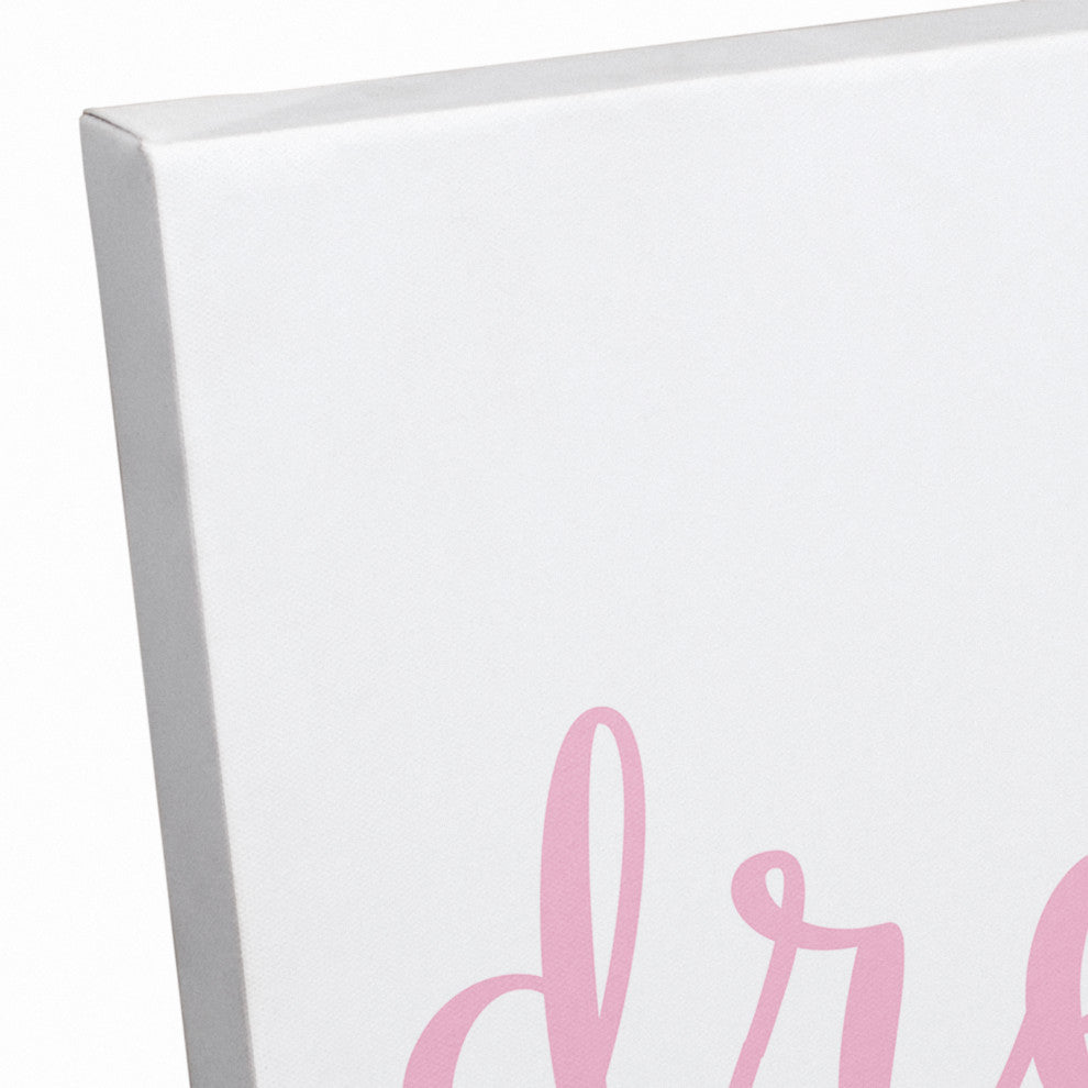 Dream Big Little One 12"x36" Canvas Wall Art, Pink