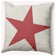 26x26" Big Star Nautical Decorative Indoor Pillow, Ligonberry Red