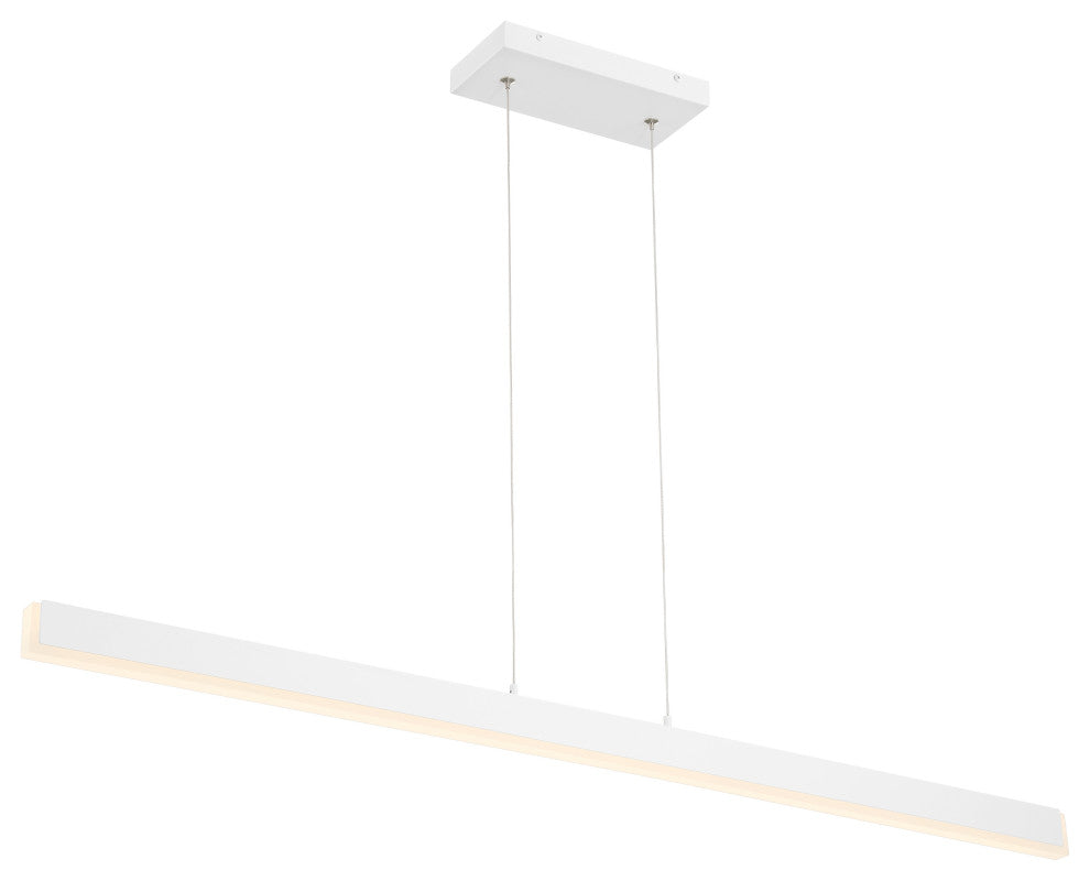 Access Lighting Illume 1-Light LED Pendant, White/Clear, 63155LEDD-MWH-ACR