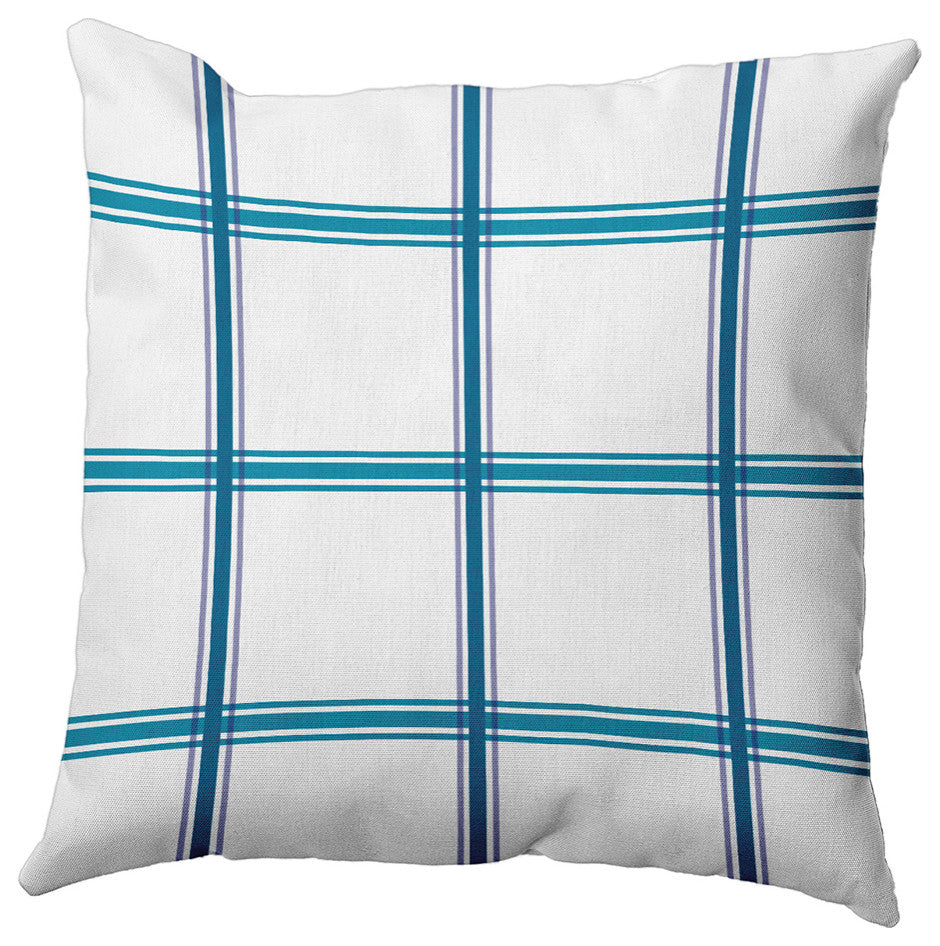 18" x 18" Geometric Decorative Throw Pillow, Autumn Blue