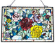 SUNSPRITE Tiffany-Style Floal Stained Glass Window Panel, 27"