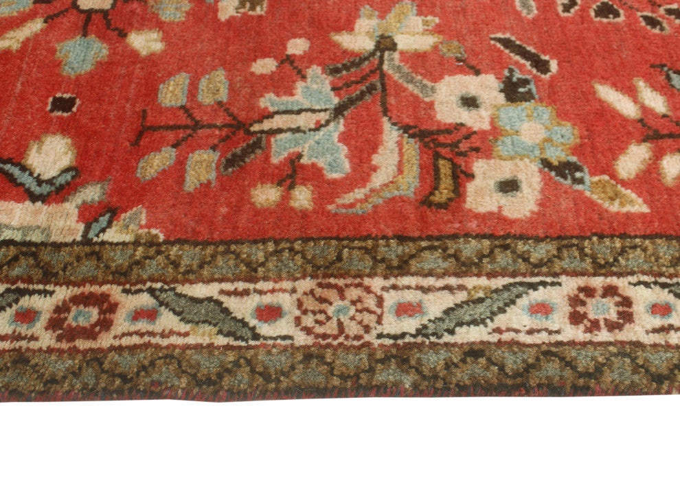 Fine Vintage Distressed Northcli Red/Ivory Runner, 3'3x11'4