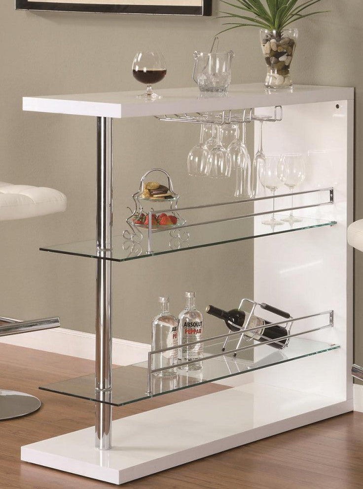 Coaster Rectangular Bar Unit in White