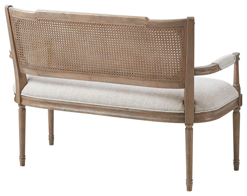 Madison Park Willshire Farmhouse Rustic Wooden Settee