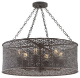 Jasmine 6 Light Chandelier in Forged Bronze