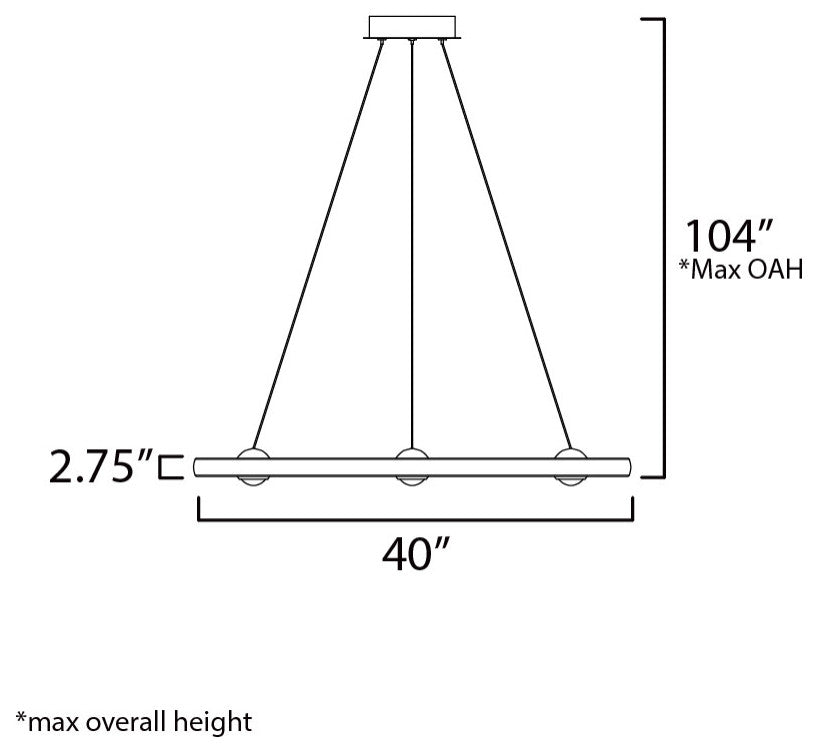 ET2 E23514 Nodes 40"W LED Ring Chandelier - Brushed Aluminum