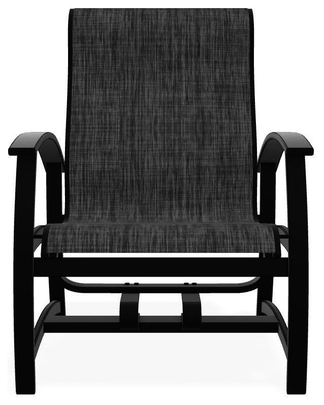 Belle Isle Sling Outdoor Hidden Motion Lounge Chair, Augustine Shadow/Black