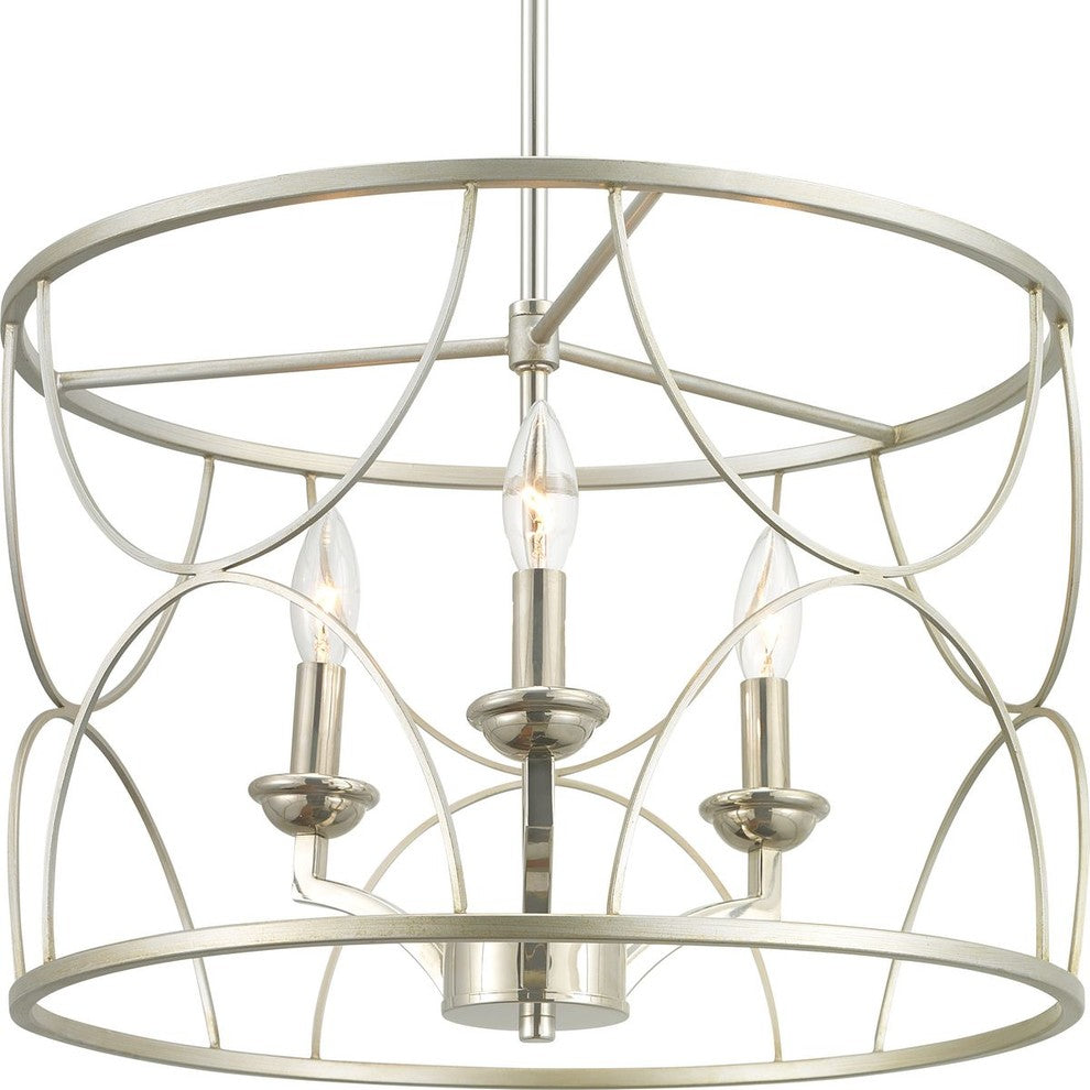 Landree Collection 3-Light Chandelier, Silver Ridge