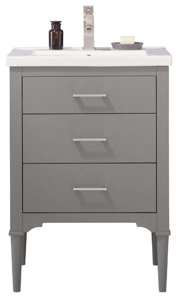 Mason 24" Single Sink Vanity, Gray