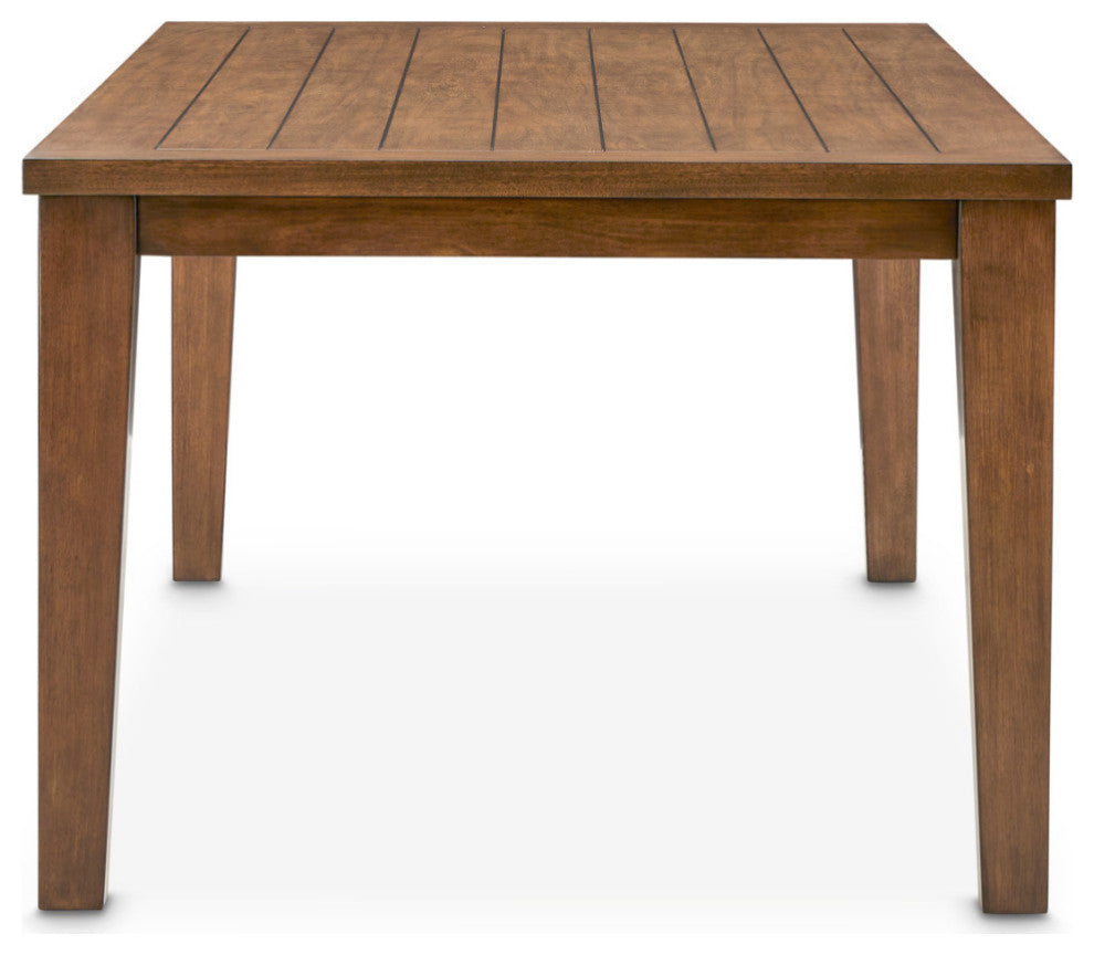 Brooklyn Walk Rectangular Wood Dining Table, Burnt Umber Brown