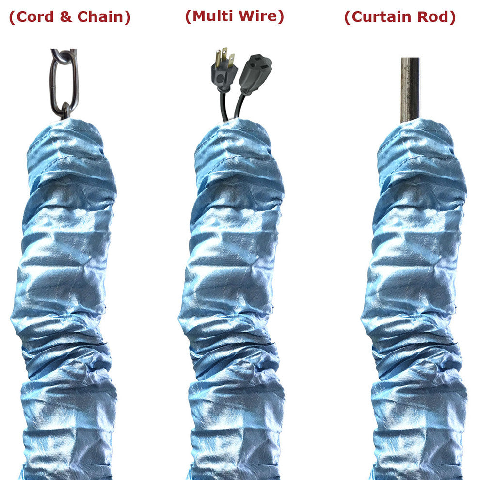 Royal Designs Cord/Chain Cover, 4', Touch Fastener, Blue