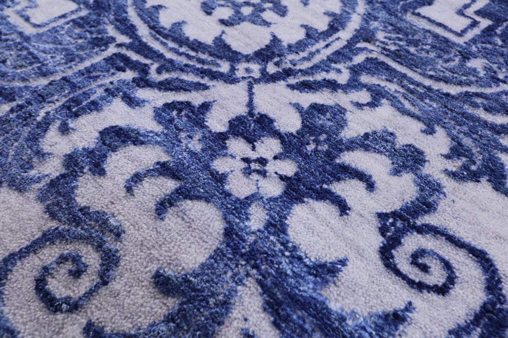 8' 10" X 12' 4" Persian Hand-Knotted Wool and Silk Rug Q11846
