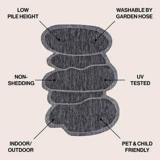 Jasper Modern Rustic Abstract Indoor/Outdoor Shaped Area Rug