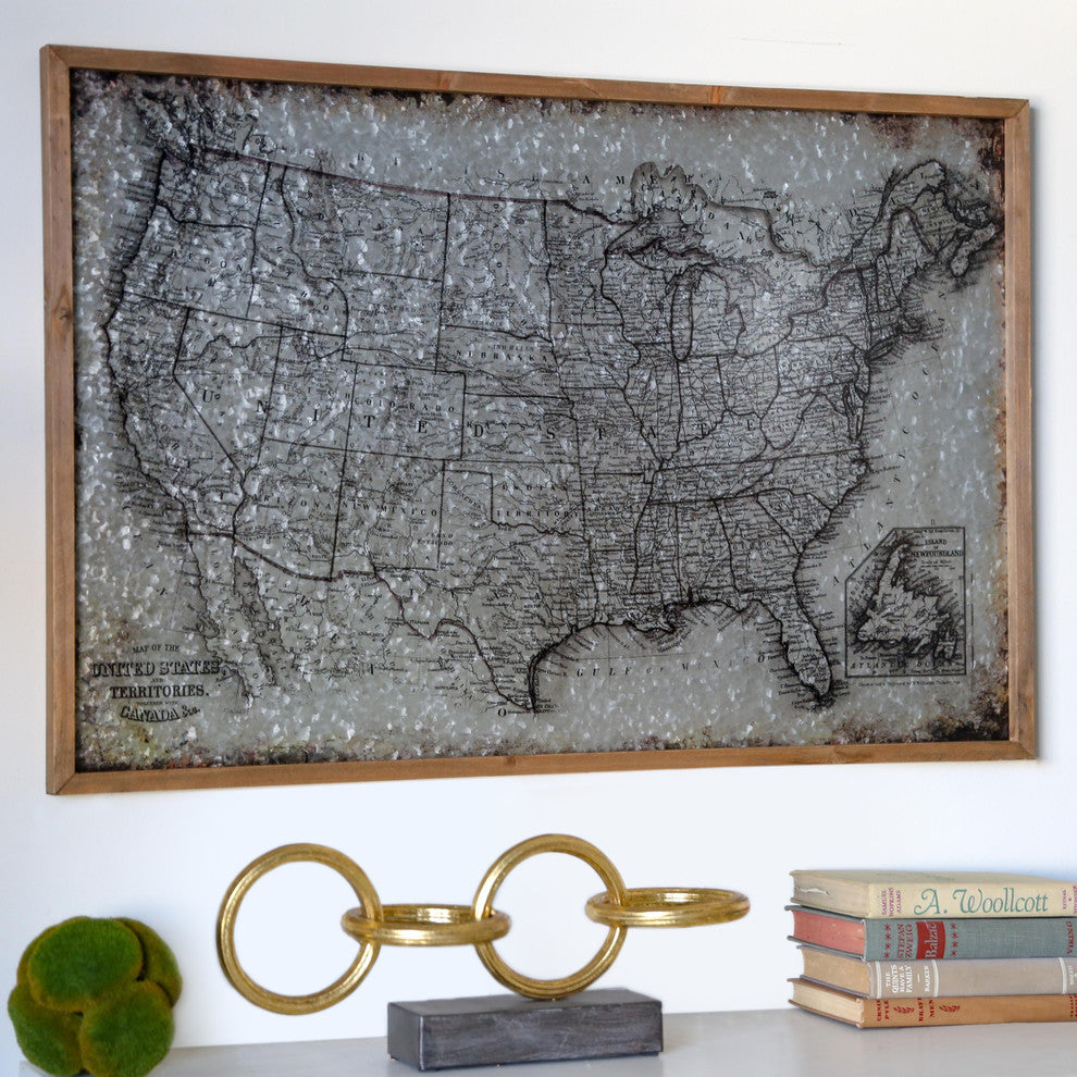 Metal HangerFrame Galvanized Finish Gray