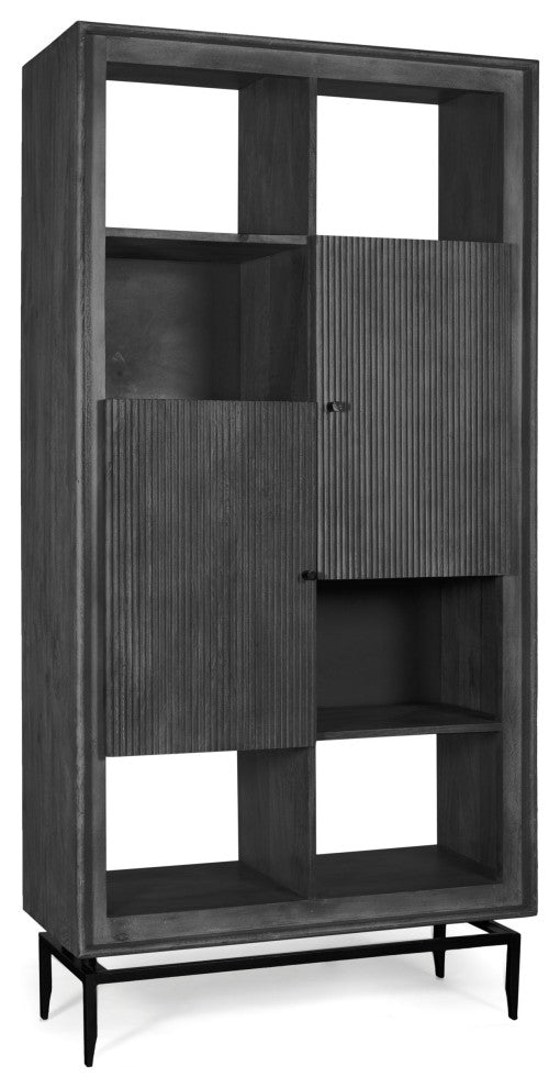 Camilo 72" High 2 Door Accent Cabinet, Black