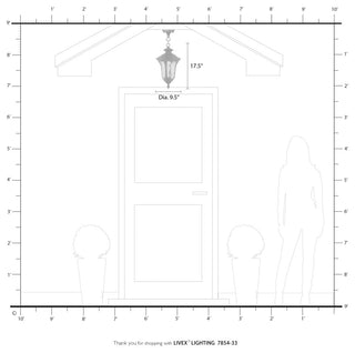 Oxford 1-Light Soft Gold Outdoor Medium Pendant Lantern