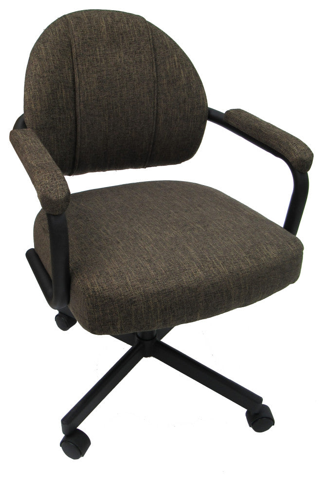 M-70 Caster Swivel Tilt Kitchen Chair with Wheels, Sanora Brown - Brown