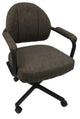 M-70 Caster Swivel Tilt Kitchen Chair with Wheels, Sanora Brown - Brown