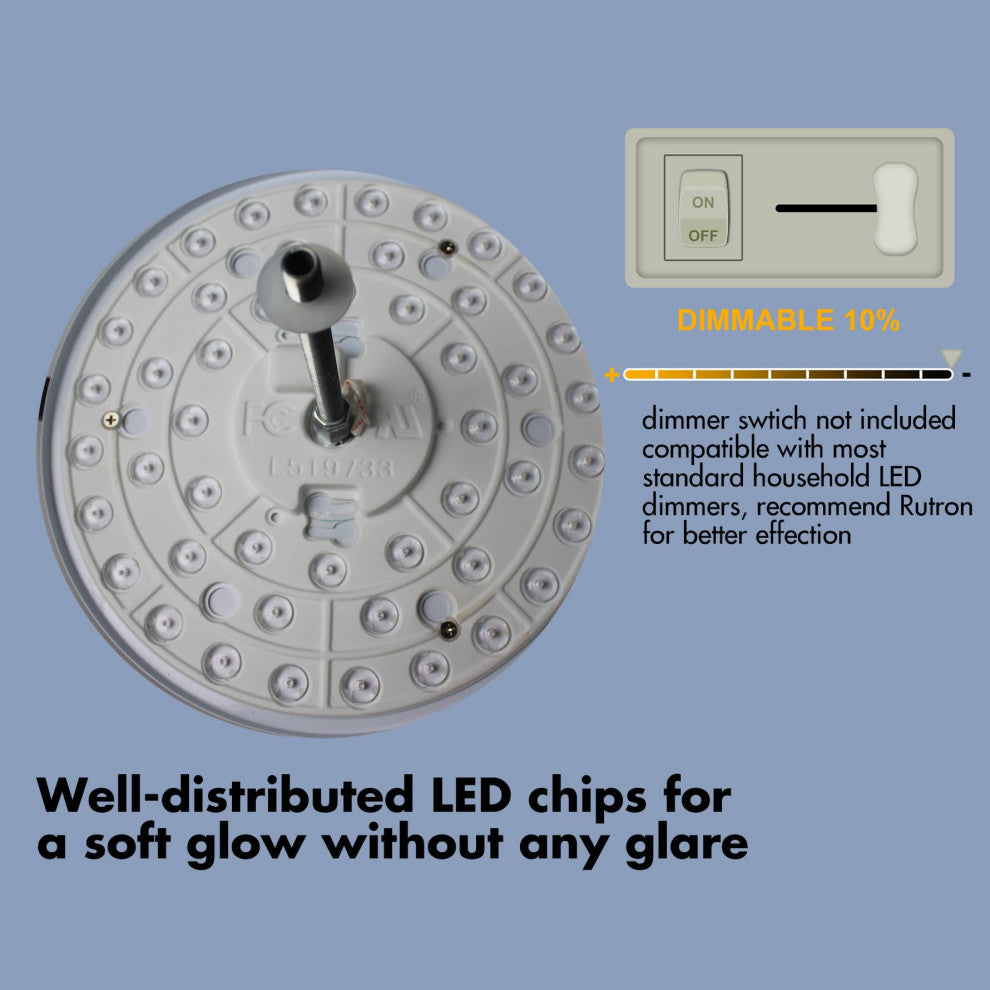Black Fabric Drum Ceiling Light Dimmable