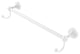 Sag Harbor 36" Towel Bar with Integrated Hooks, Matte White