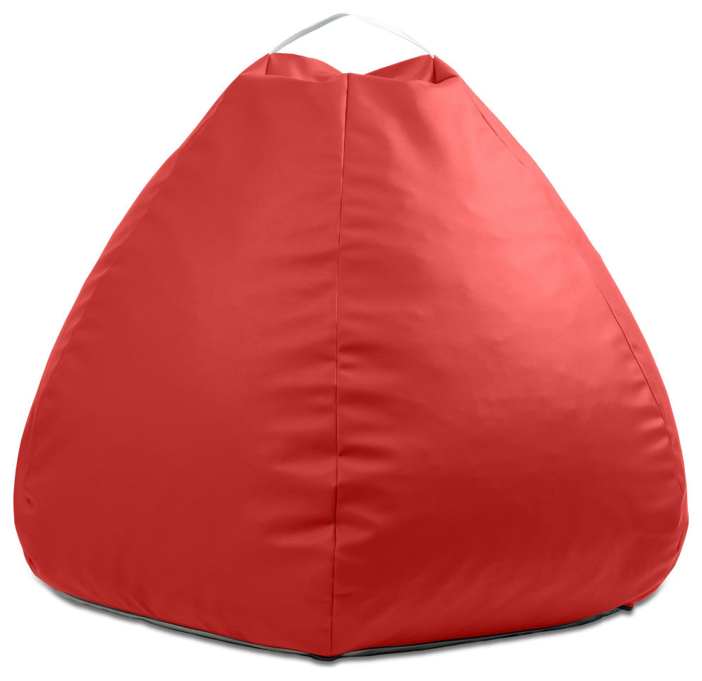 Jaxx Gumdrop Commercial Grade Bean Bag, Large - Premium Vinyl - Red