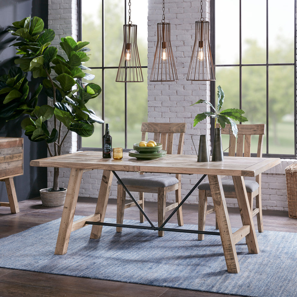 INK+IVY Sonoma Dining Bench, Natural, Natural, 4-Piece Dining Set