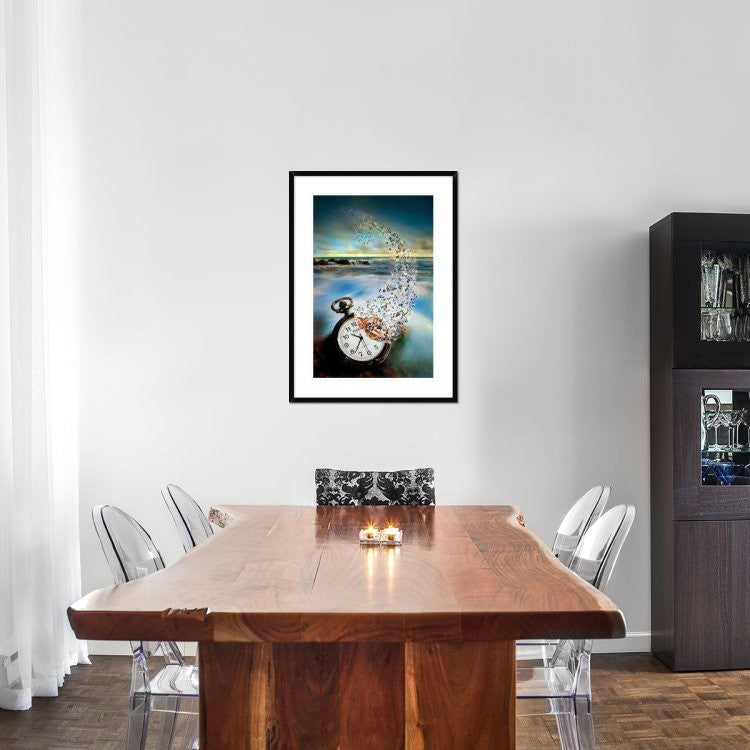 "The Vanishing Time" Framed Digital Print by Sandy Wijaya, 27x38"